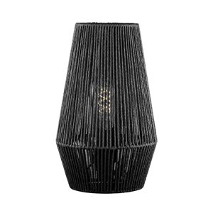 B-Leuchten Stolní lampa Rope z papíru, černá, Ø 20 cm