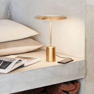 Beacon Lighting LED stolní lampa Smith z kovu, s USB portem bronz