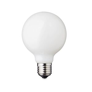 DESIGN BY US LED žárovka Globe, E27, Ø 8 cm, matná, 5 W, 2 200 K