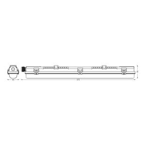 LEDVANCE Svítidlo LEDVANCE Submarine PCR 60 G13 T8 840 7 W odolné proti vlhkosti
