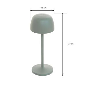 Lindby Nabíjecí stolní lampa Lindby Arietty LED, šalvějově zelená, sada 3 kusů