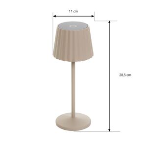 Lindby Nabíjecí stolní lampa Lindby Esali LED, pískově béžová, sada 3 kusů