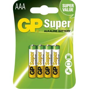 GP Batteries GP Alkalická baterie GP Super LR03 (AAA), blistr 1013114000