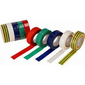 10x PVC izolační barevná páska 15mmx0,13mm 10m