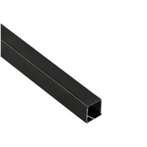 Rohový profil BRG-20 pro LED pásky, černý, 2m + čtvercové černé stínidlo