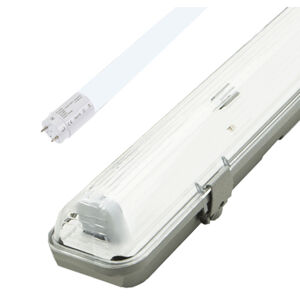 LED prachotěsné těleso + 1x 120cm LED zářivka 18W studená bílá