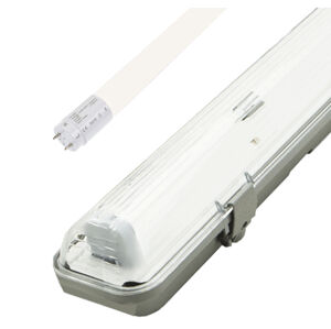 LED prachotěsné těleso + 1x 120cm LED trubice 18W denní bílá