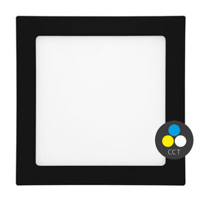 Černý vestavný LED panel 225x225mm 18W CCT RAFA IP44