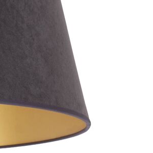 Euluna Stínidlo na lampu Cone výška 22,5 cm, grafit/zlatá