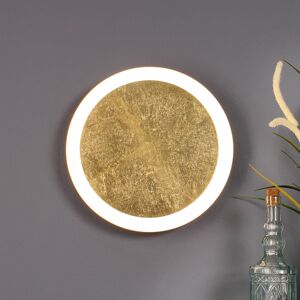 Eco-Light LED nástěnné svítidlo Moon Ø 30 cm, zlatá
