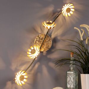 Eco-Light LED nástěnné svítidlo Bloom 4 zdroje zlaté
