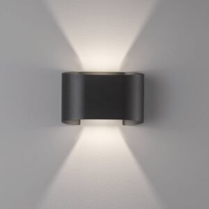 FISCHER & HONSEL LED nástěnné světlo Wall, dva zdroje kulaté, černá