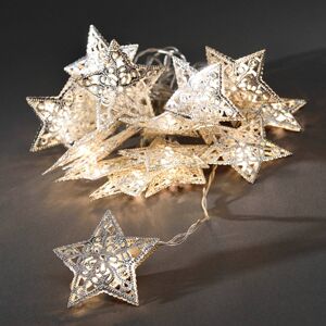 Konstsmide Christmas Stříbrné hvězdy světelný řetěz 16 LED