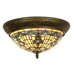 Clayre & Eef Kulaté stropní světlo Kimberly, Tiffany styl 38 cm