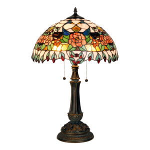 Clayre & Eef Nádherně barevná stolní lampa Maja, Tiffany design