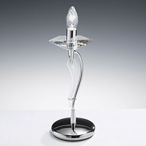 Mettallux Stolní lampa Icaro s křišťálovým sklem, chrom