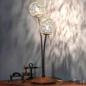 Paul Neuhaus Stolní lampa Greta v rezavém designu, dvouramenná