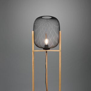 Reality Leuchten Stojací lampa Calimero, třínohý dřevěný stojan