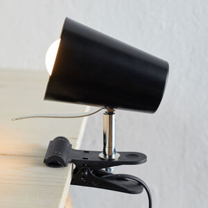 EULUNA Černá svítilna s klipem Clampspots moderní vzhled
