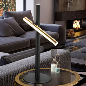 Schuller Stolní lampa LED Varas, černý/zlatý, 2 zdroje