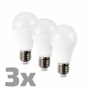 Solight ECOLUX LED žárovka 3-pack, klasický tvar, 10W, E27, 3000K, 270°, 810lm, 3ks v balení