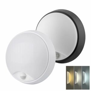 Solight LED venkovní osvětlení se senzorem a nastavitelnou CCT, 18W, 1800lm, 22cm, 2v1 - bílý a černý kryt WO780-1