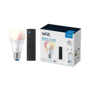 WiZ SET 1x LED žárovka E27 A60 8W (60W) 806lm 2200-6500K RGB IP20, stmívatelná + ovladač