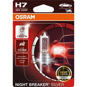 OSRAM H7 12V 55W PX26d NIGHT BREAKER SILVER +100% 1ks 64210NBS-01B