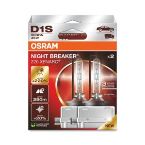 OSRAM D1S 35W XENARC NIGHT BREAKER LASER +220% 2ks 66140XN2-2HB