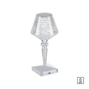 PAUL NEUHAUS LEUCHTEN DIREKT LED stolní lampa na baterie transparentní křišťálový vzhled CCT 3000-6500K LD 19255-00