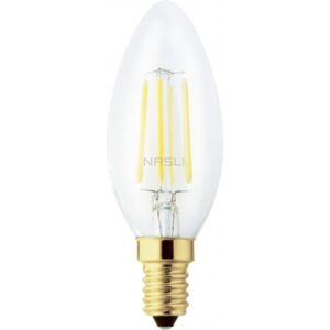NASLI plnospektrální LED žárovka svíčková 4W E14 6000K 230V Ra91