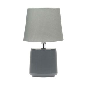 NOVA LUCE stolní lampa ALICIA chrom a šedý kov šedé stínidlo E14 1x5W 230V IP20 bez žárovky 8805202