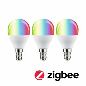 PAULMANN Standard 230V Smart Home Zigbee 3.0 LED kapka E14 3x5W RGBW+ stmívatelné mat
