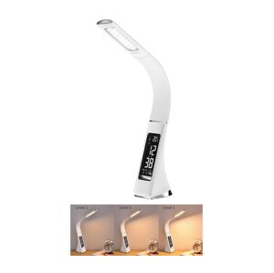Brilagi Brilagi - LED Stmívatelná stolní lampa s displejem PELLE LED/7W/230V bílá