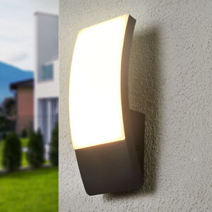Lucande Klenutá venkovní LED lampa Siara, tmavě šedá