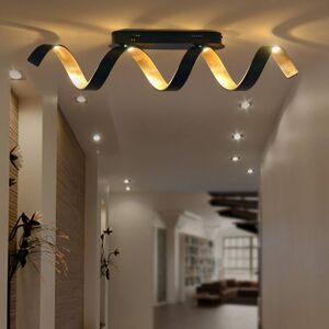 Eco-Light LED stropní svítidlo Helix černozlatá