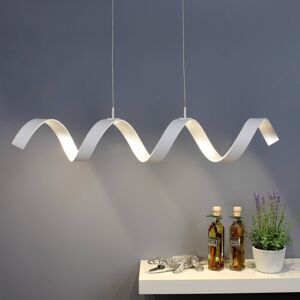 Eco-Light LED závěsné světlo Helix, bílá-stříbrná, 80 cm