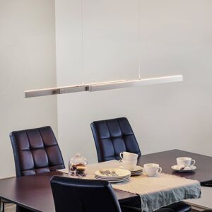 Knapstein LED závěsné světlo Lara, 134 cm, nastavitelné nikl
