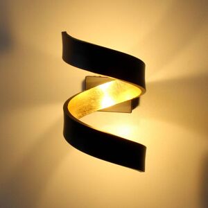 Eco-Light LED nástěnné světlo Helix, černo-zlaté, 17 cm