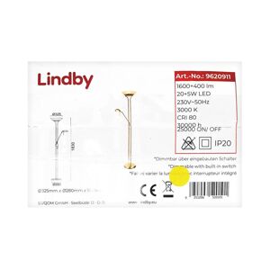 Lindby Lindby - LED Stmívatelná stojací lampa YVETA LED/20W/230V + LED/5W/230V