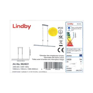Lindby Lindby - LED Stmívatelný lustr na lanku SLADJA LED/24W/230V