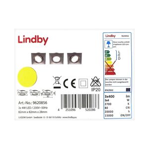 Lindby Lindby - SADA 3x LED Podhledové svítidlo ANDREJ LED/4W/230V